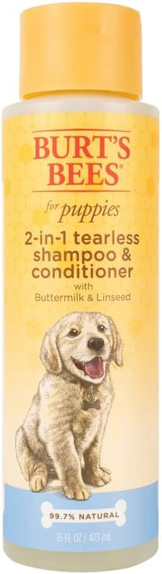 Tear Free Puppy Shampoo and Conditioner - Tearless Dog Wash for Puppies, Pet Grooming Supplies, Gentle Dog Shampoo and Conditioner, Puppy Essentials for Easy Groom, 16 Fl Oz