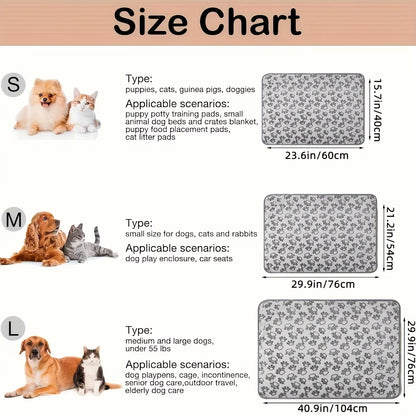 3 Sizes Super Soft Fluffy Premium Fleece Pet Blanket Pet Mat Warm Comfortable Blanket for Cat Dogs Cat Pet Supplies Easy Clean