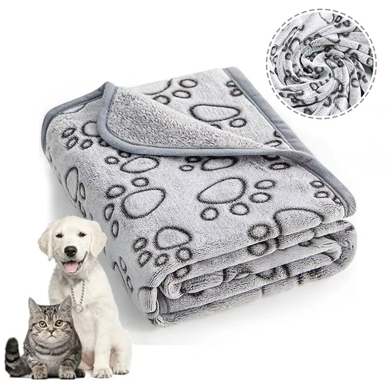 3 Sizes Super Soft Fluffy Premium Fleece Pet Blanket Pet Mat Warm Comfortable Blanket for Cat Dogs Cat Pet Supplies Easy Clean