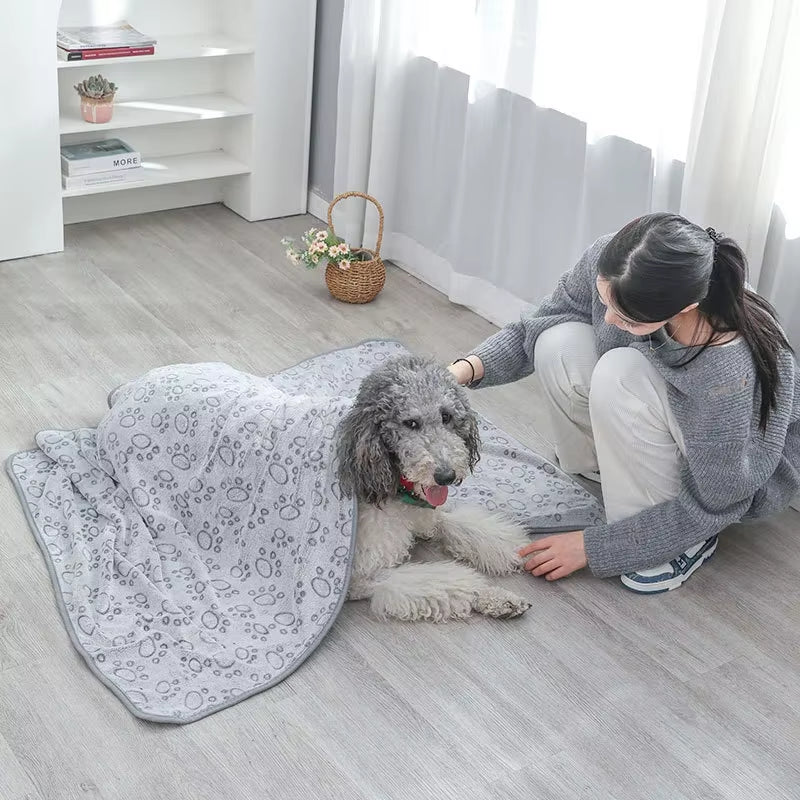 3 Sizes Super Soft Fluffy Premium Fleece Pet Blanket Pet Mat Warm Comfortable Blanket for Cat Dogs Cat Pet Supplies Easy Clean