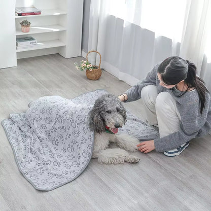 3 Sizes Super Soft Fluffy Premium Fleece Pet Blanket Pet Mat Warm Comfortable Blanket for Cat Dogs Cat Pet Supplies Easy Clean
